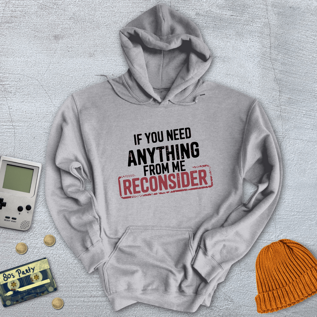 Printify Hoodie Sport Grey / S Reconsider - Hoodie