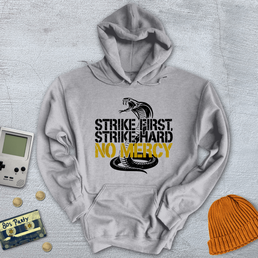 Printify Hoodie Sport Grey / S Strike First - Hoodie