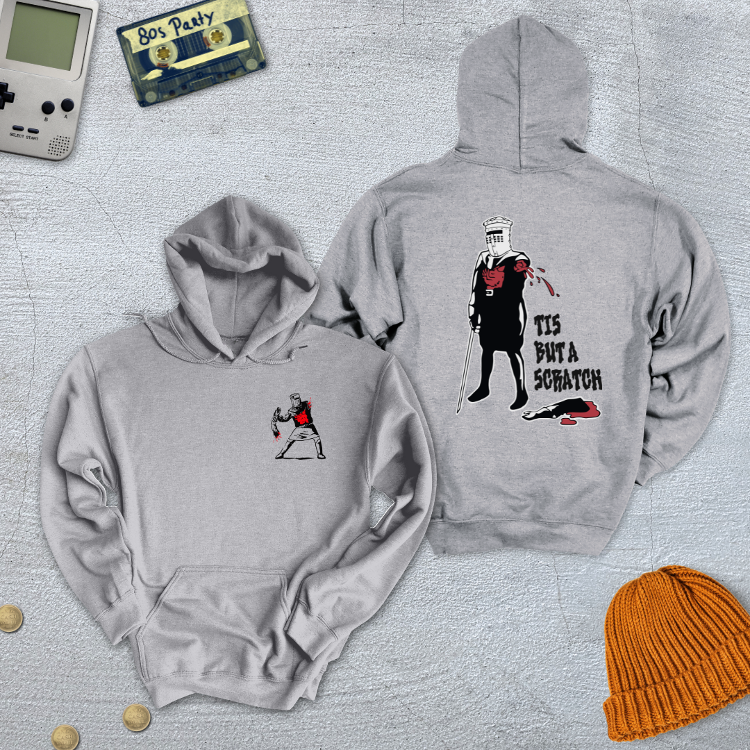 Printify Hoodie Sport Grey / S Tis But A Scratch - Hoodie