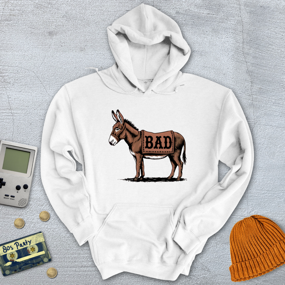 Printify Hoodie White / S Bad Ass - Hoodie