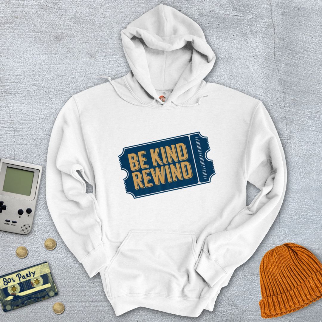 Printify Hoodie White / S Be Kind Rewind - Hoodie