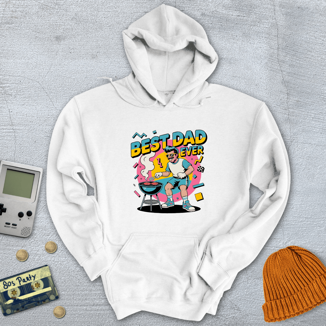 Printify Hoodie White / S Best Dad Ever - Hoodie