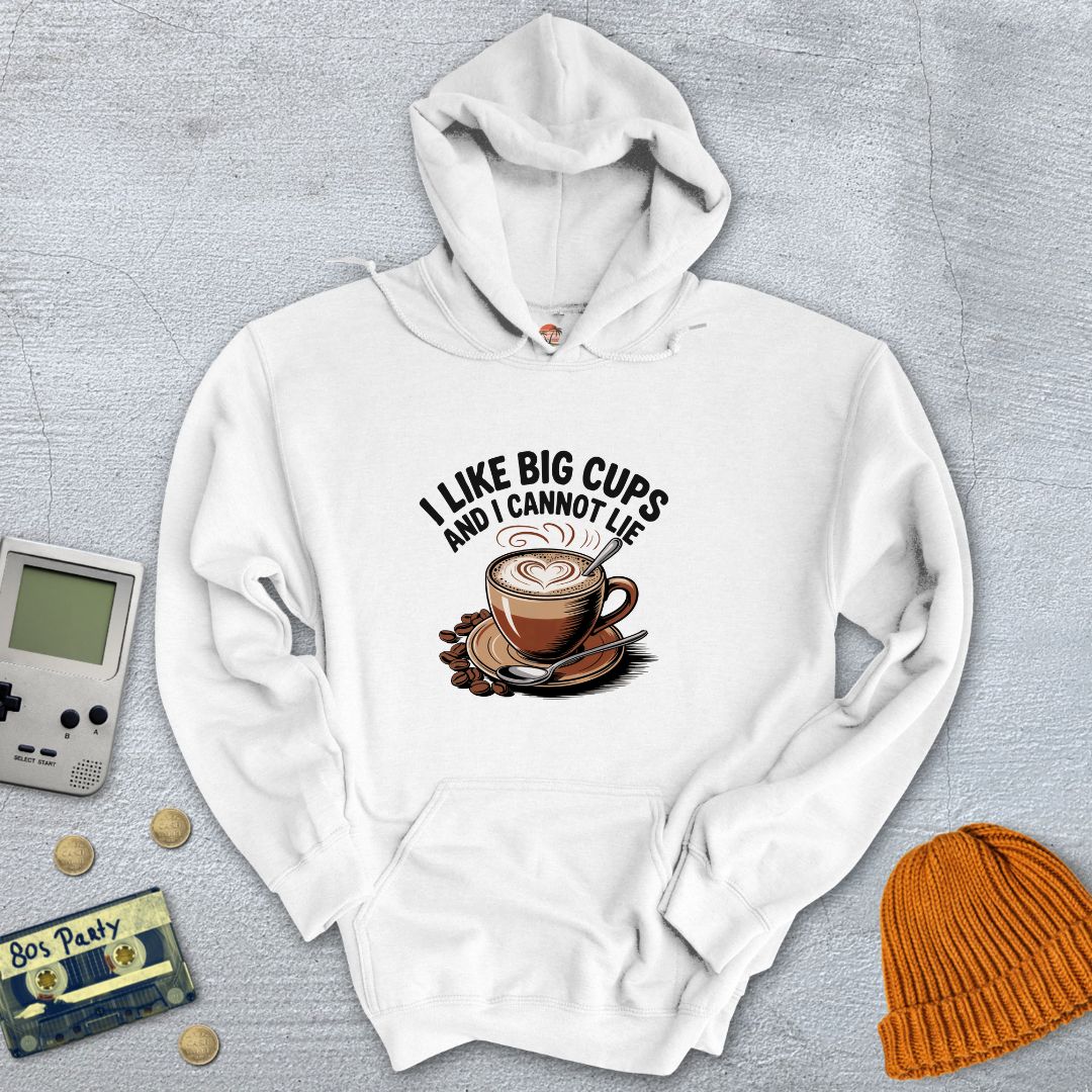 Printify Hoodie White / S Big Cups - Hoodie
