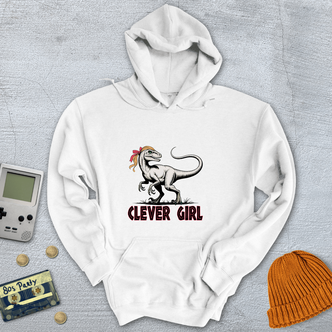 Printify Hoodie White / S Clever Girl - Hoodie