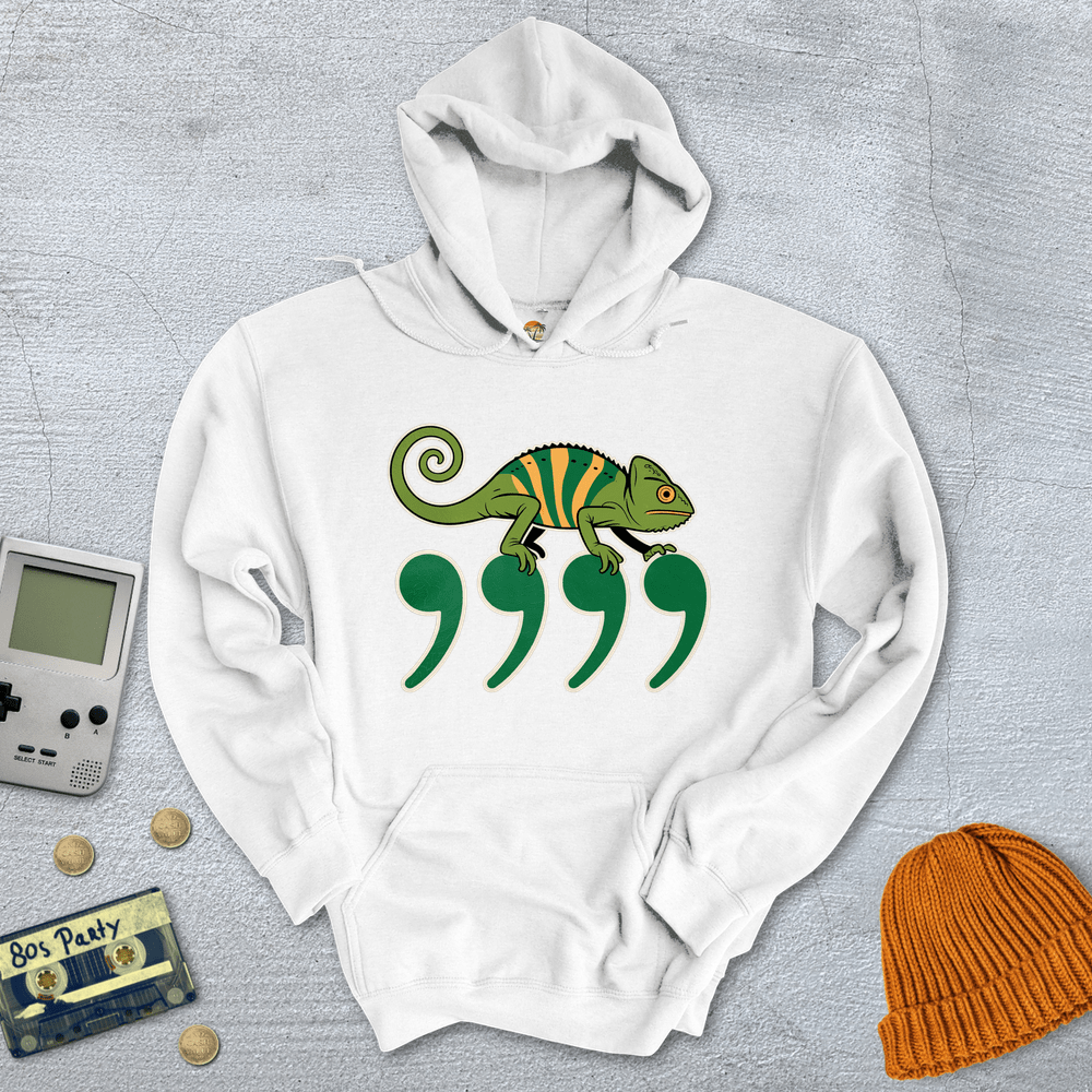 Printify Hoodie White / S Comma Chameleon - Hoodie