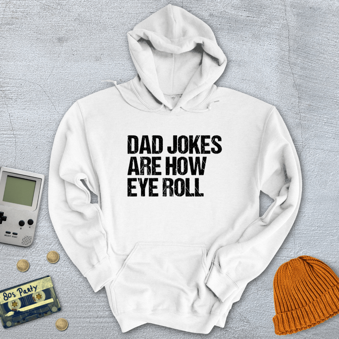 Printify Hoodie White / S Dad Jokes - Hoodie