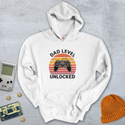 Printify Hoodie White / S Dad level unlocked - Hoodie