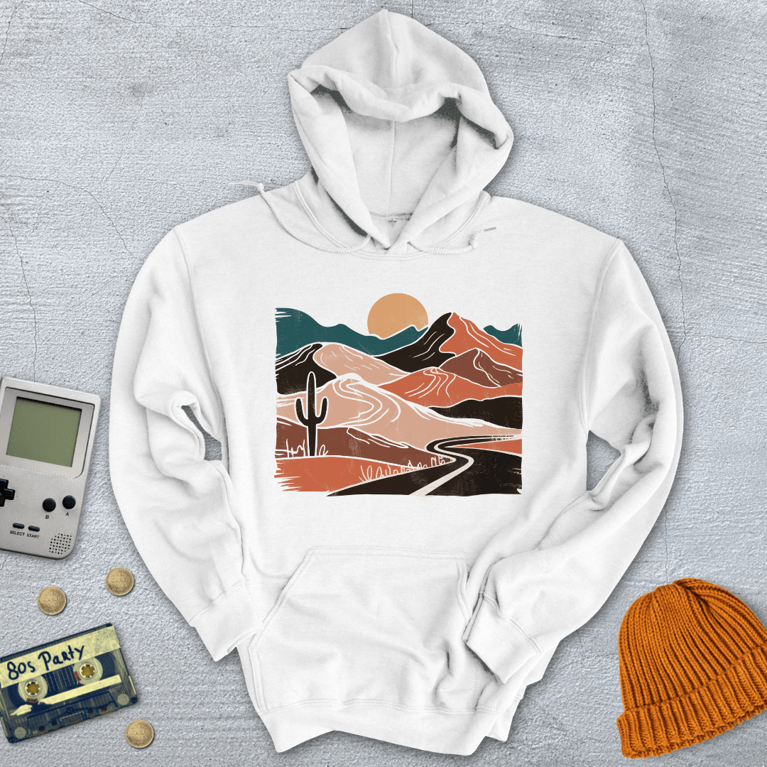 Printify Hoodie White / S Desert landscape - Hoodie