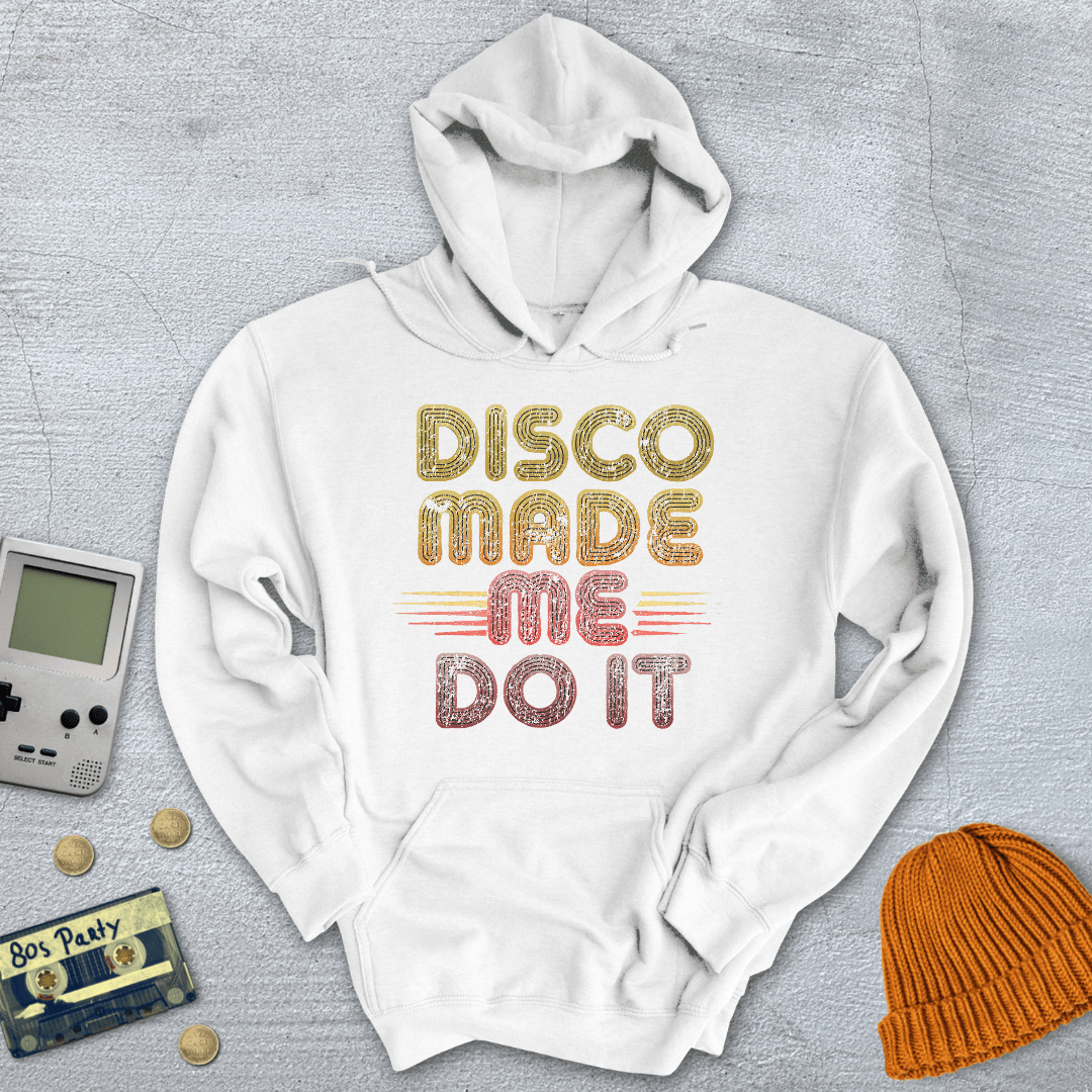 Printify Hoodie White / S Disco Made Me - Hoodie
