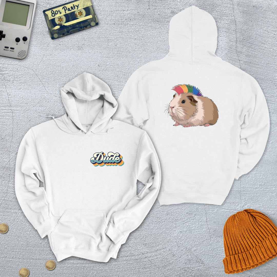 Printify Hoodie White / S Dude - Hoodie