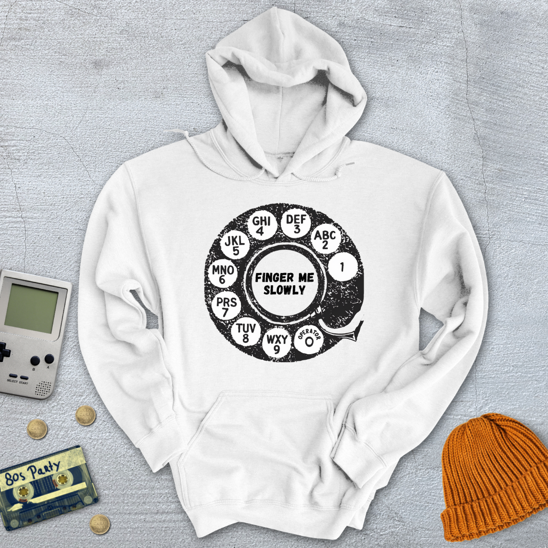 Printify Hoodie White / S Finger Me - Hoodie