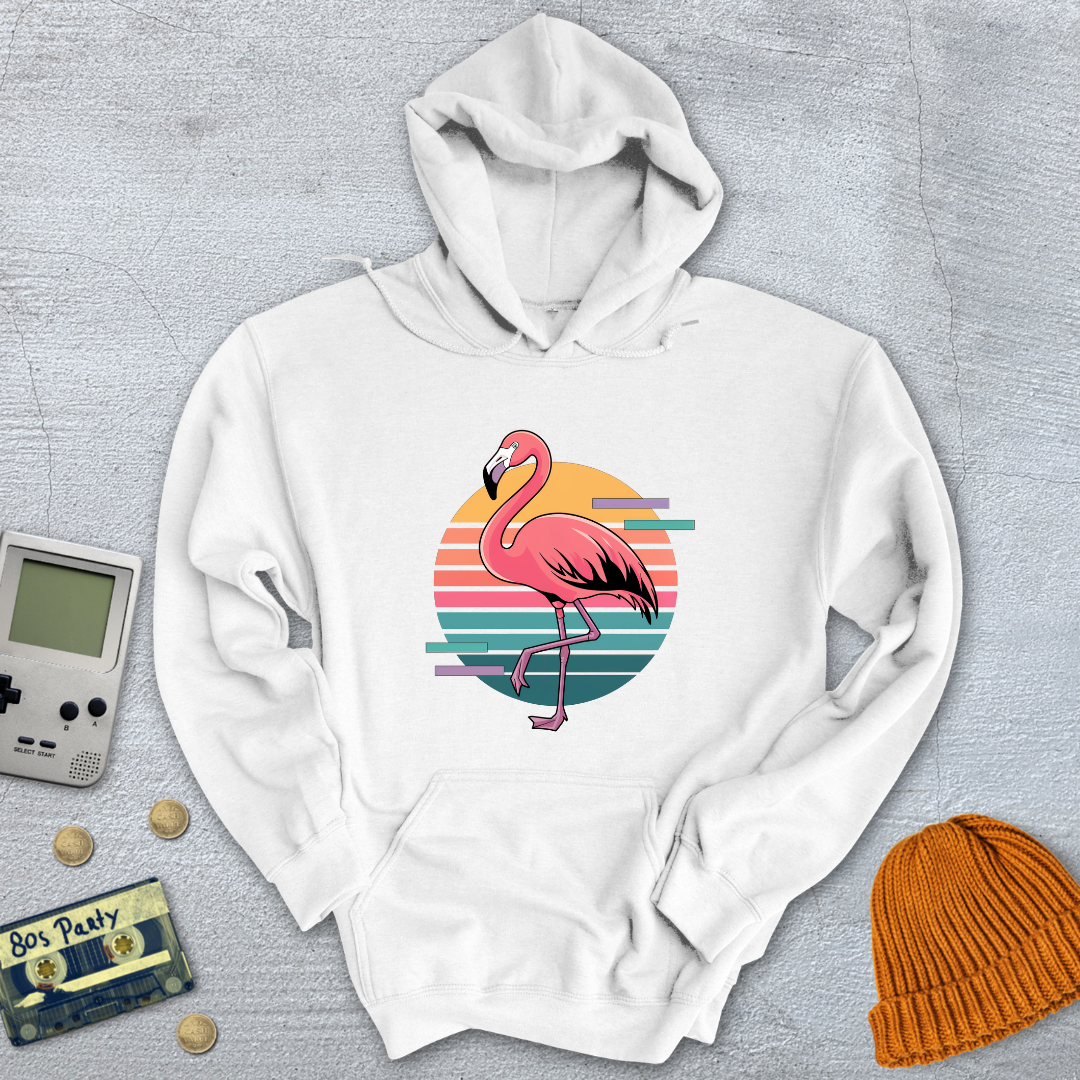 Printify Hoodie White / S Flamingo - Hoodie