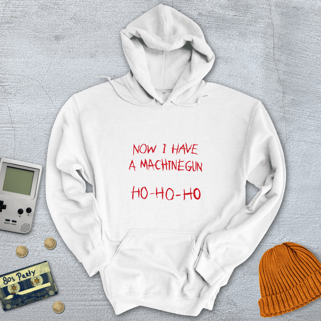 Printify Hoodie White / S Machine Gun - Hoodie