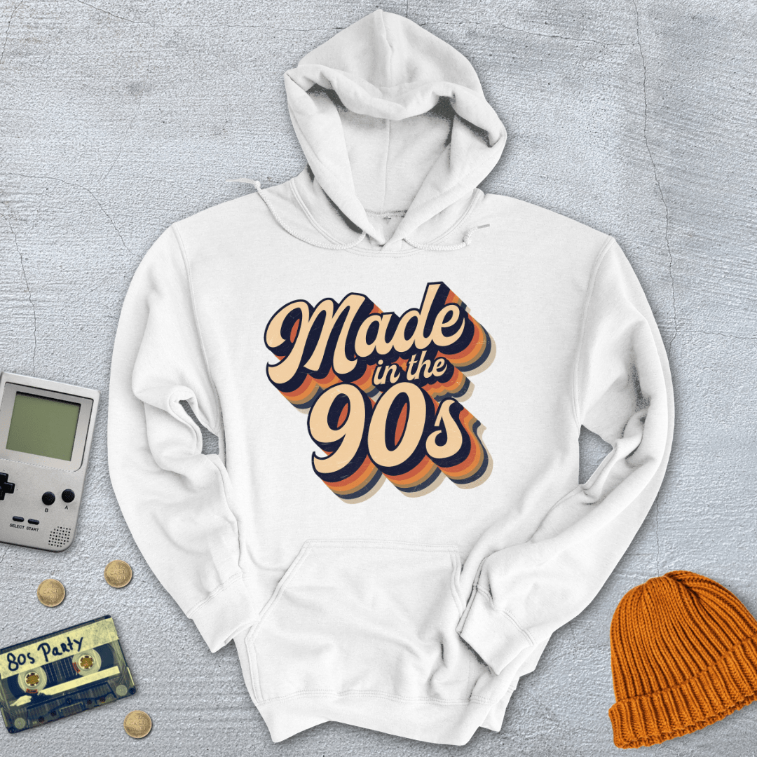 Printify Hoodie White / S Made in the 90s - Hoodie