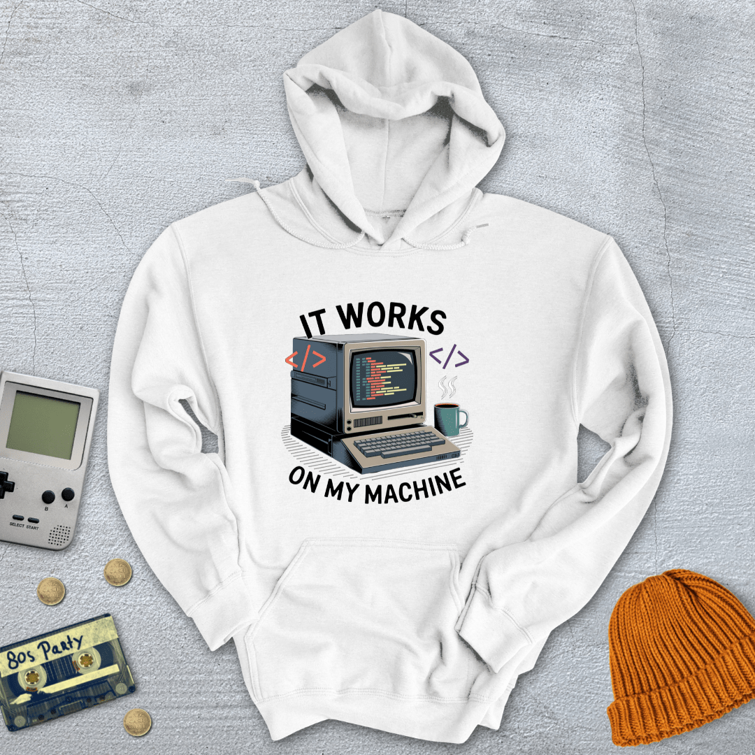 Printify Hoodie White / S My Computer - Hoodie