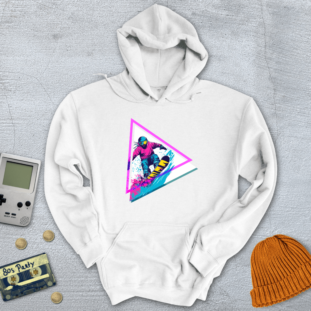 Printify Hoodie White / S Neon Triangle Shred - Hoodie
