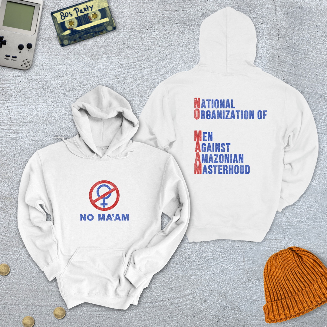 Printify Hoodie White / S No Maam - Hoodie