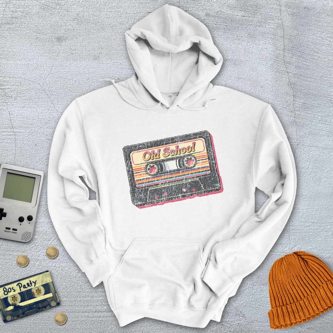 Printify Hoodie White / S Old School - Hoodie