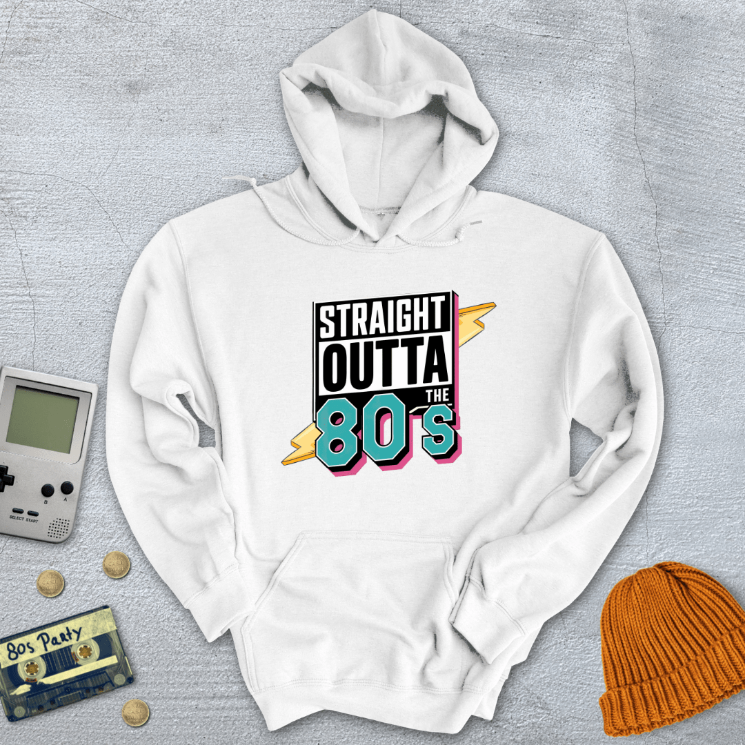 Printify Hoodie White / S Outta the 80s - Hoodie