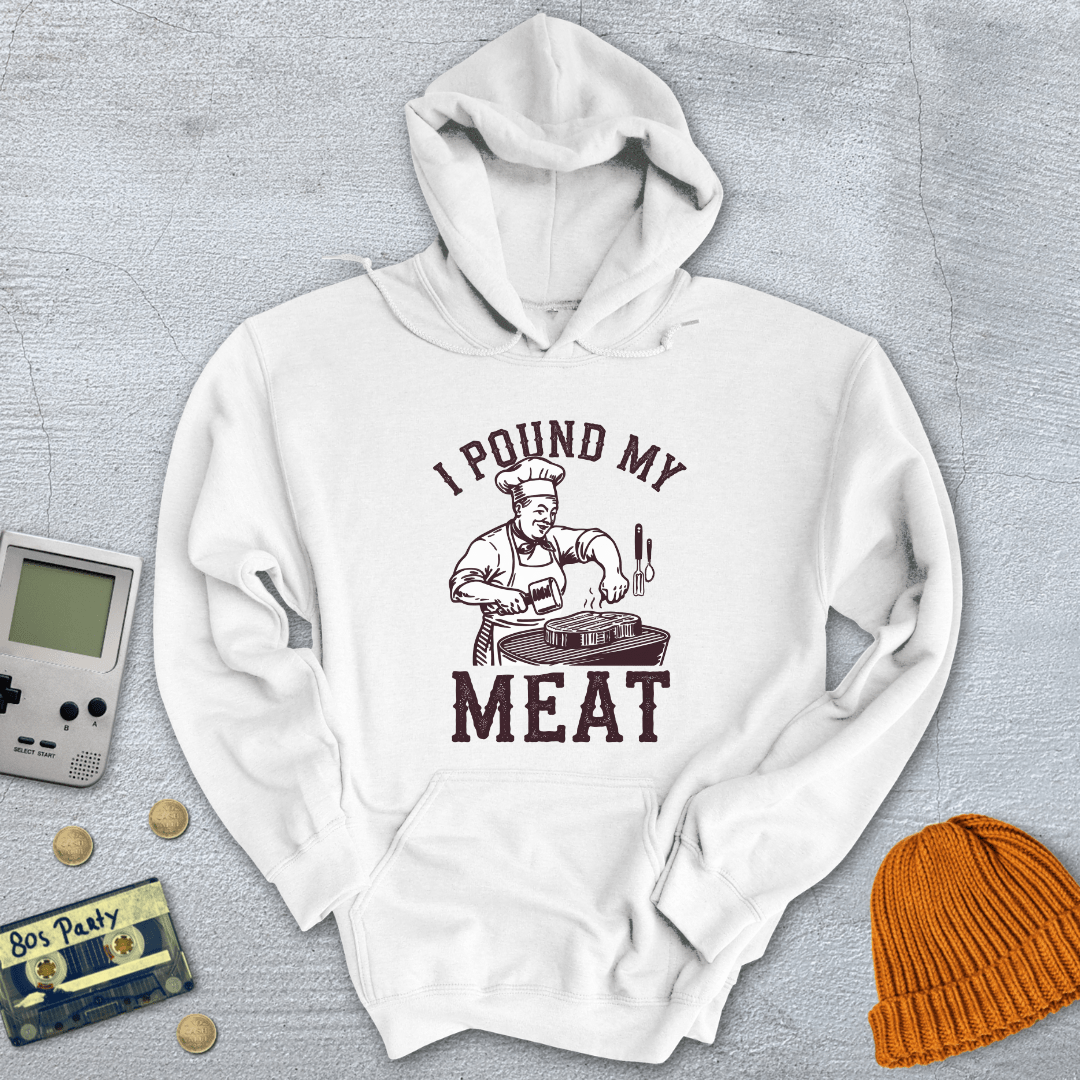 Printify Hoodie White / S Pound Meat - Hoodie