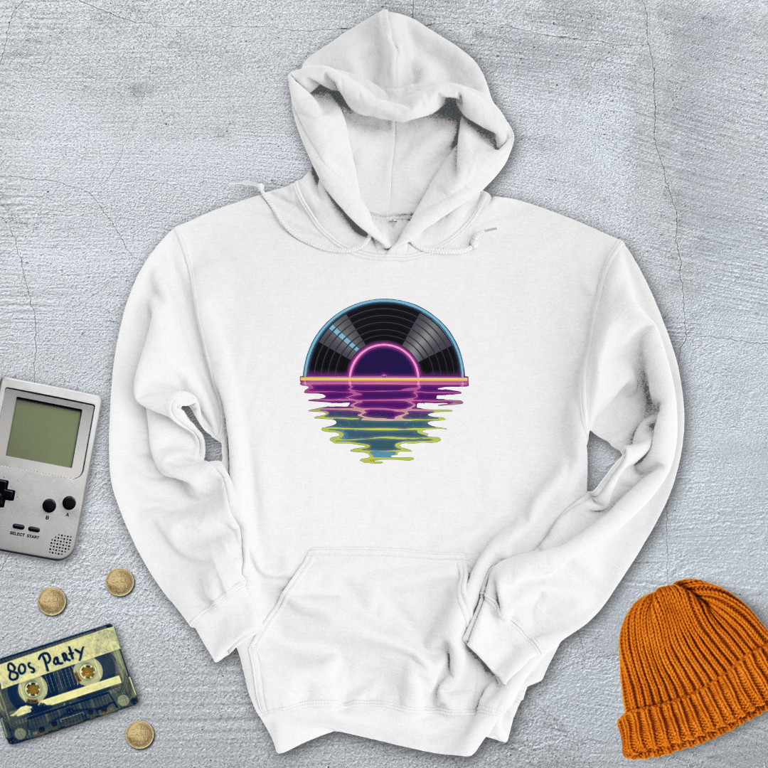 Printify Hoodie White / S Record Sunrise - Hoodie