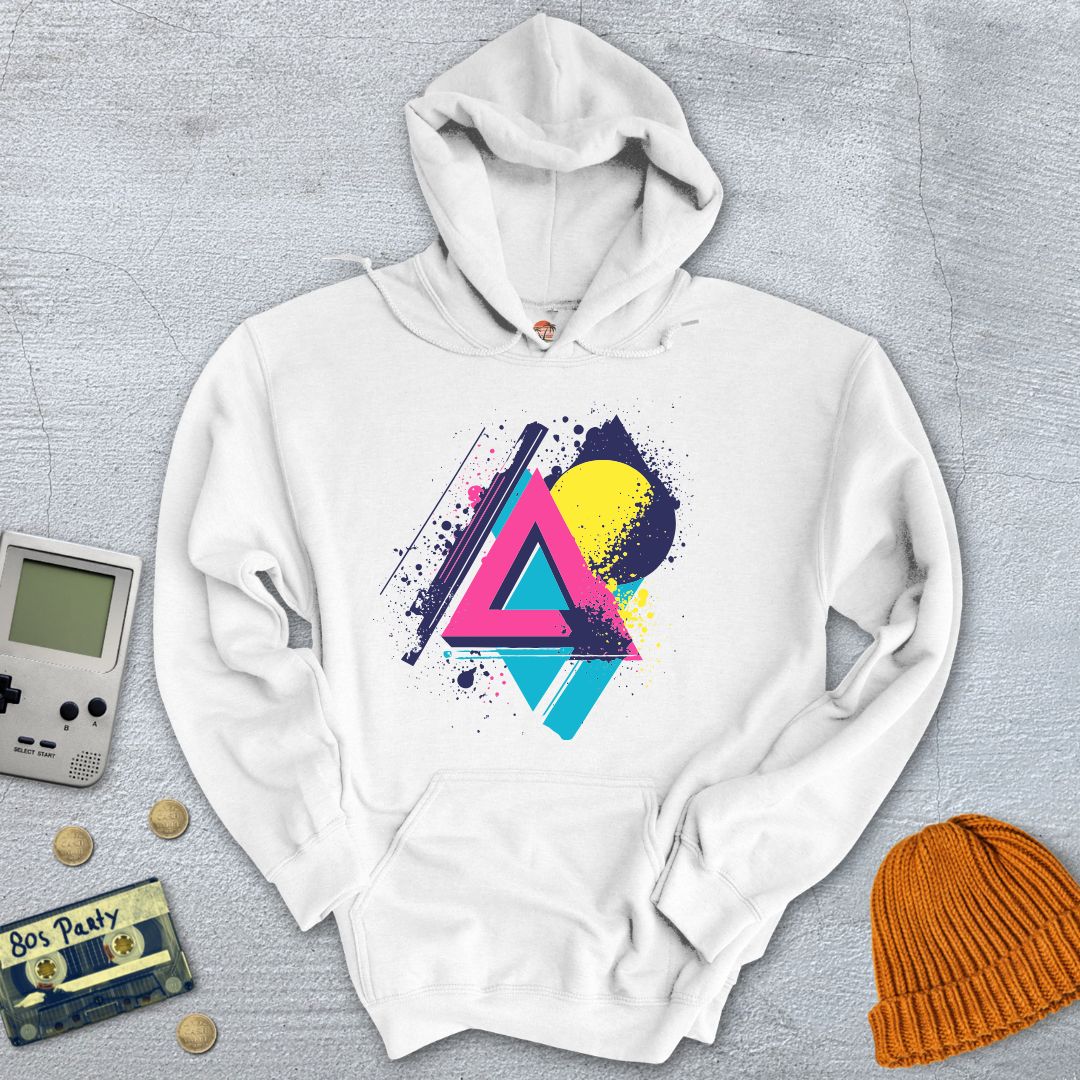 Printify Hoodie White / S Retro Abstract - Hoodie