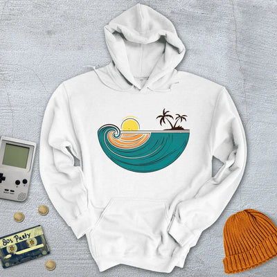 Retro Tropical Bliss - Hoodie - Throwback Paradise