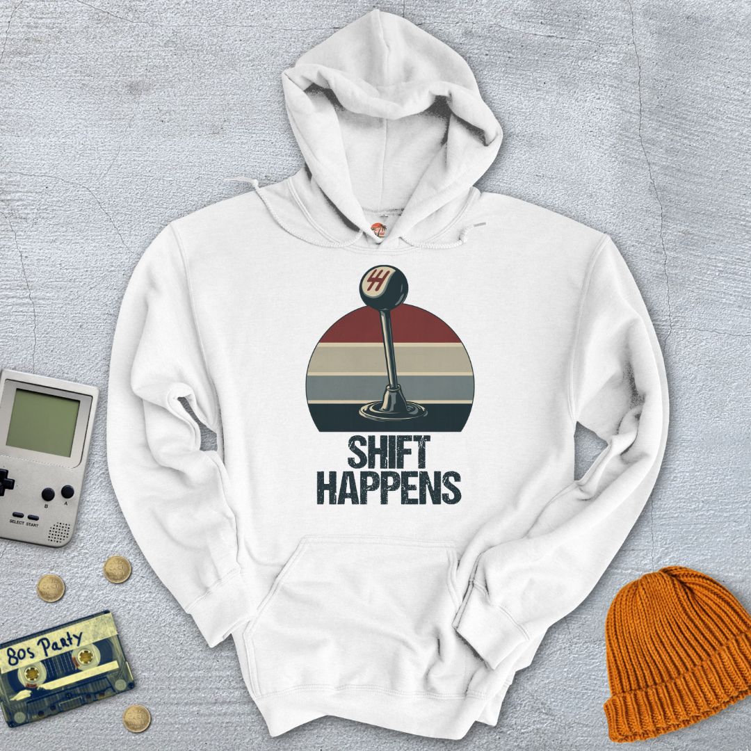 Printify Hoodie White / S Shift Happens - Hoodie