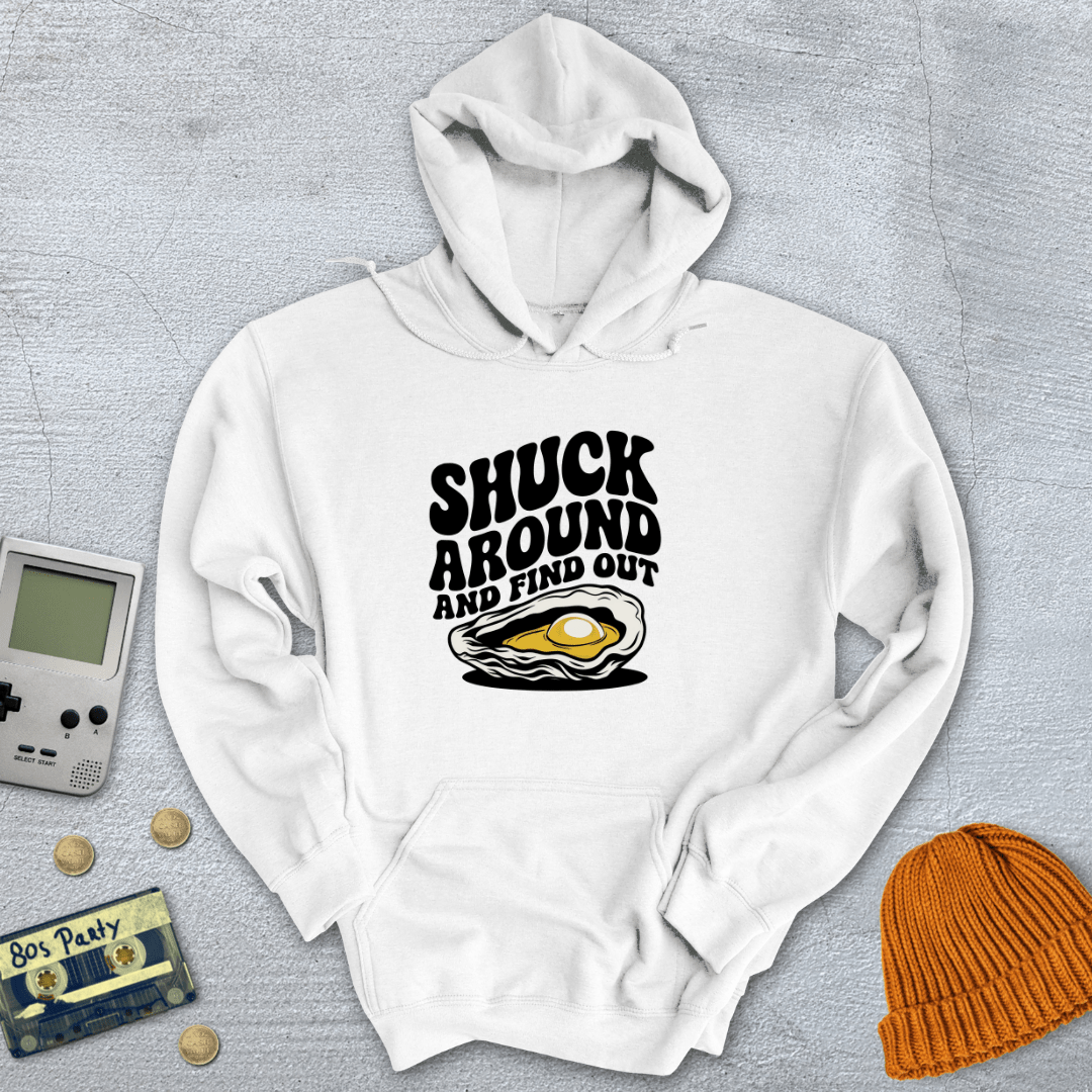 Printify Hoodie White / S Shuck Around - Hoodie