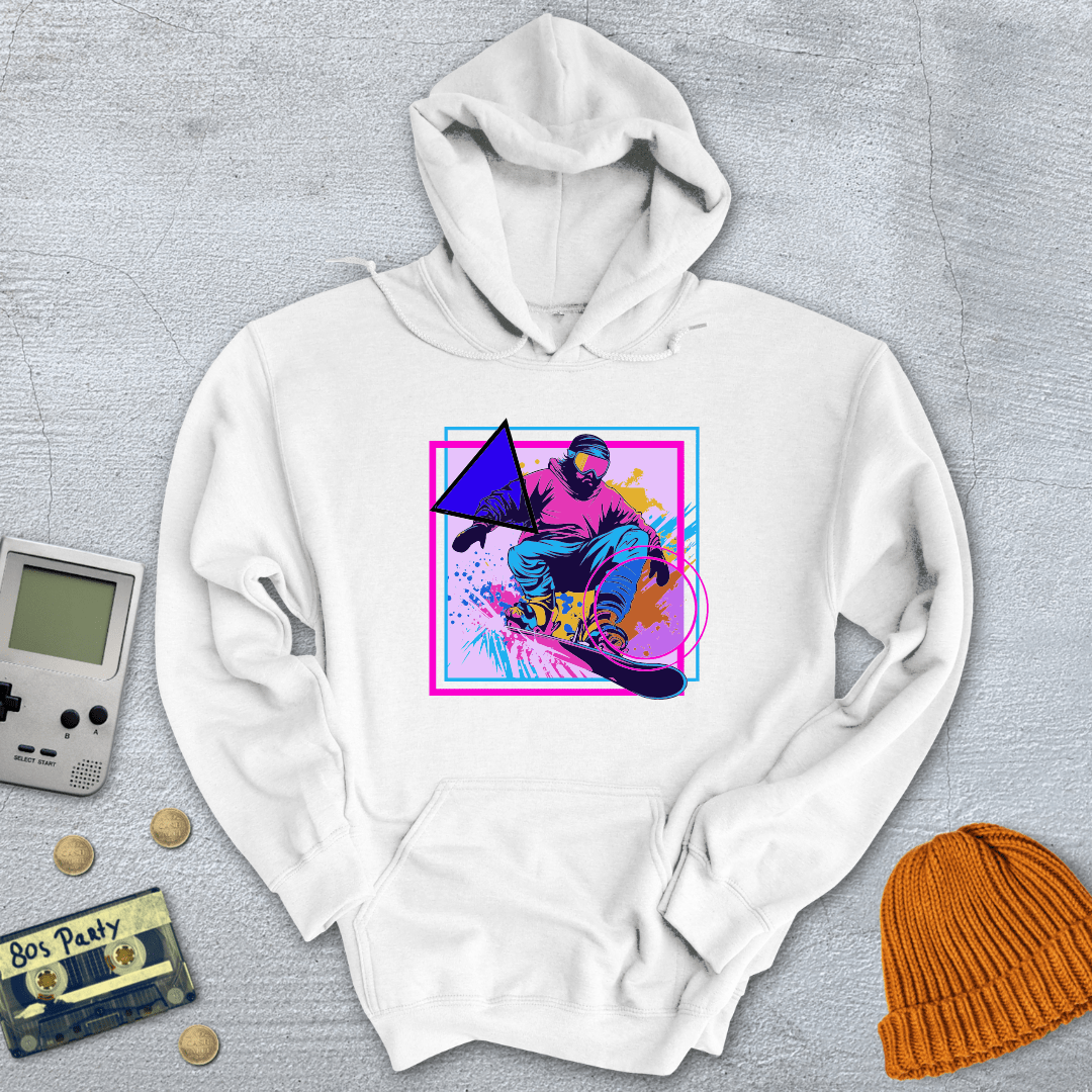 Printify Hoodie White / S Snowboarder - Hoodie