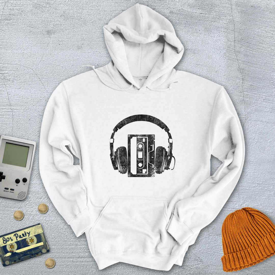 Printify Hoodie White / S Speaker Cassette - Hoodie