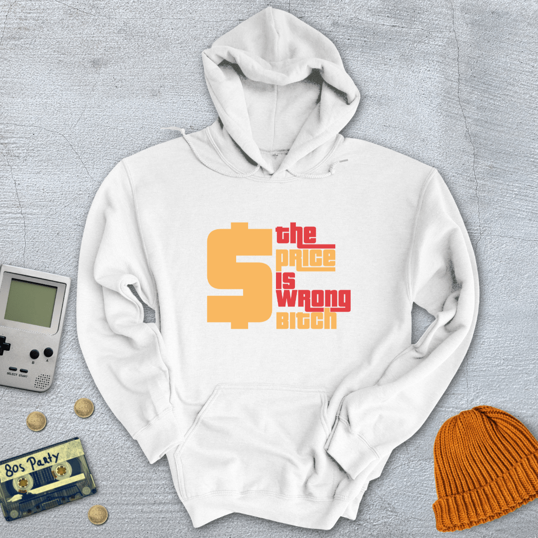 Printify Hoodie White / S The Price Is Wrong - Hoodie