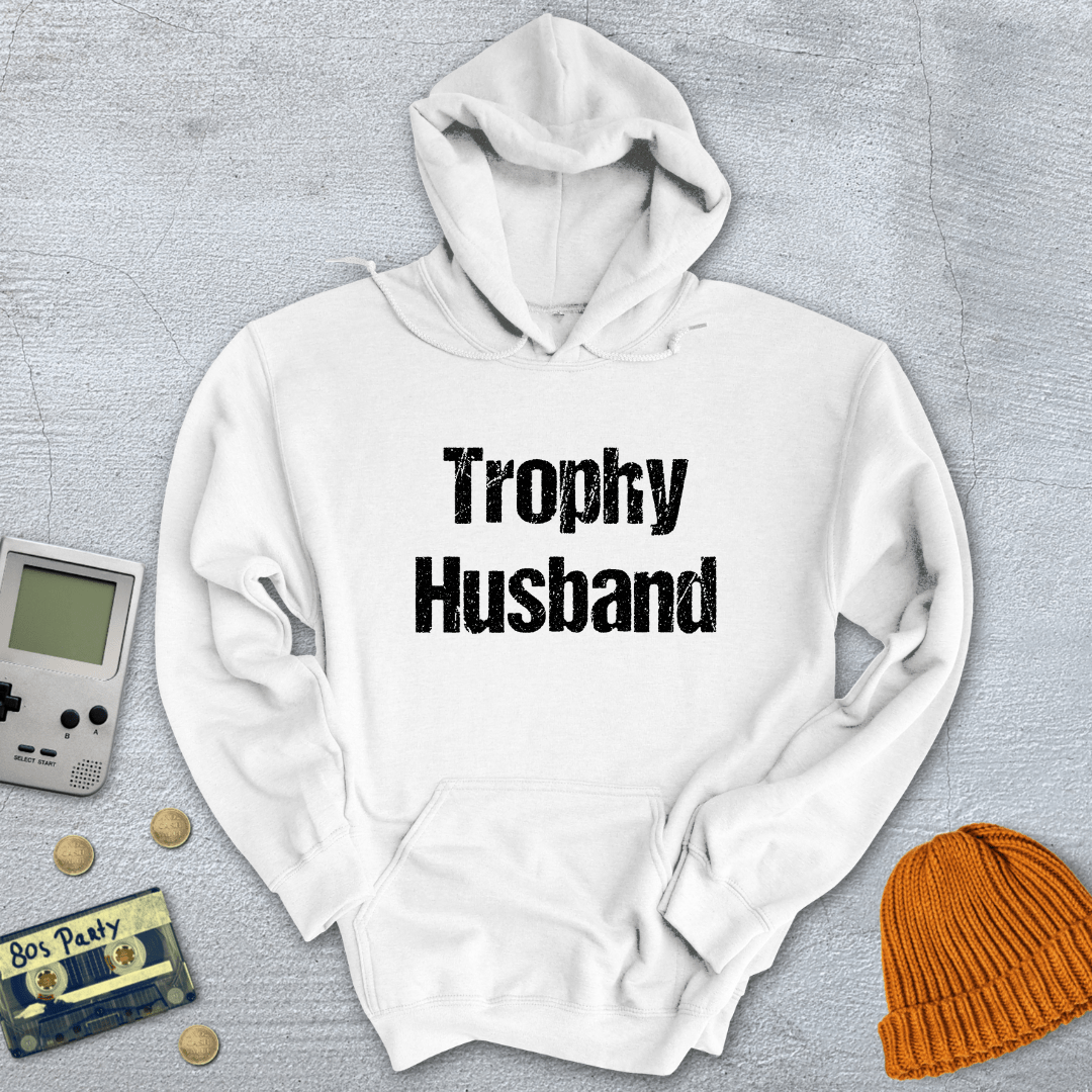 Printify Hoodie White / S Trophy Husband - Hoodie