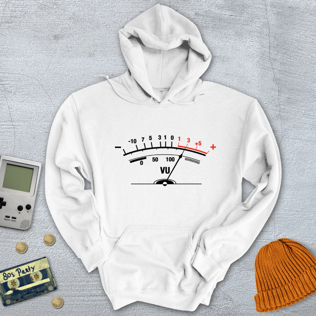 Printify Hoodie White / S VU Meter - Hoodie