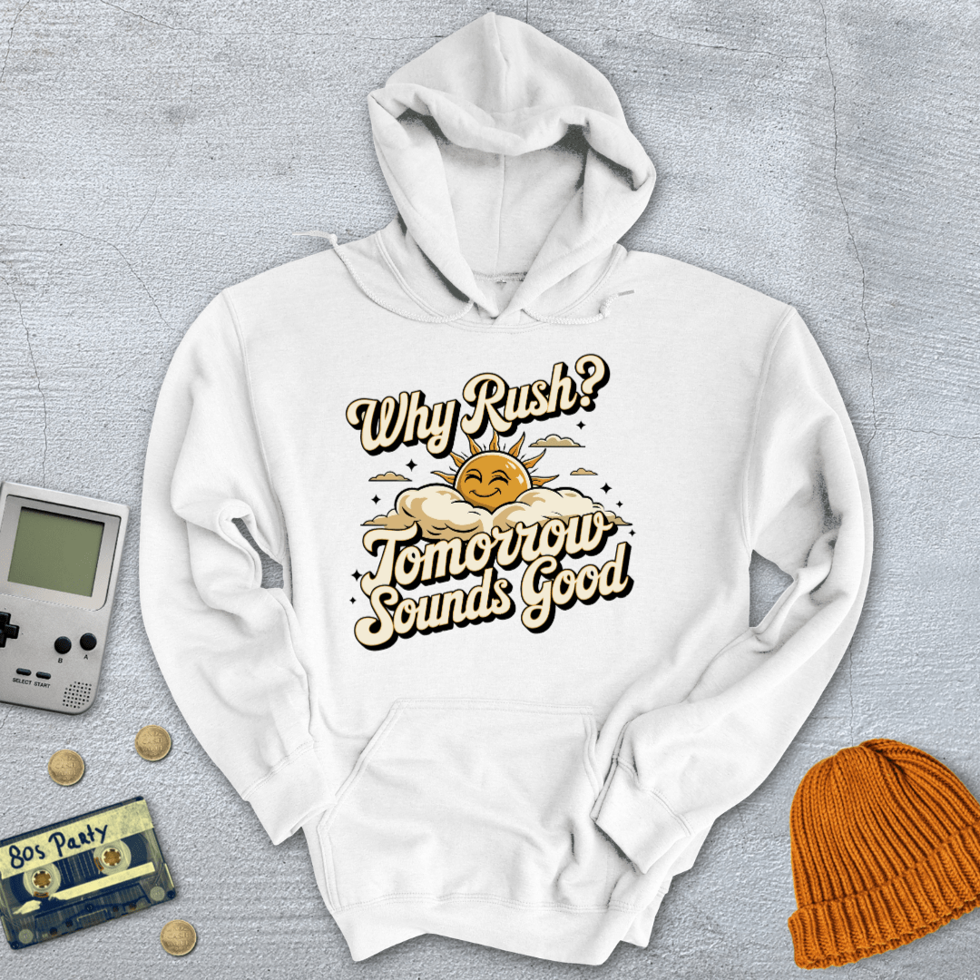Printify Hoodie White / S Why Rush - Hoodie