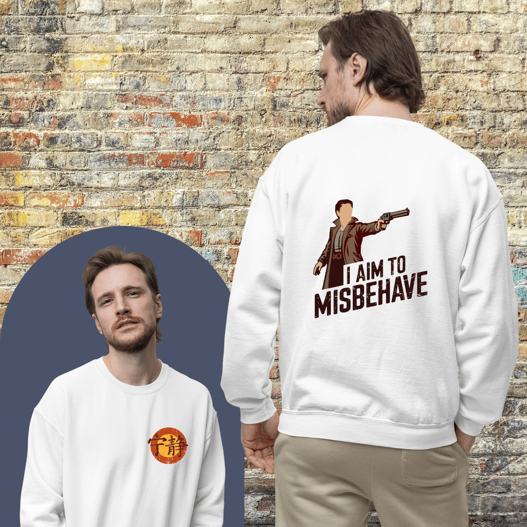 Printify Sweatshirt Aim to Misbehave - Sweatshirt