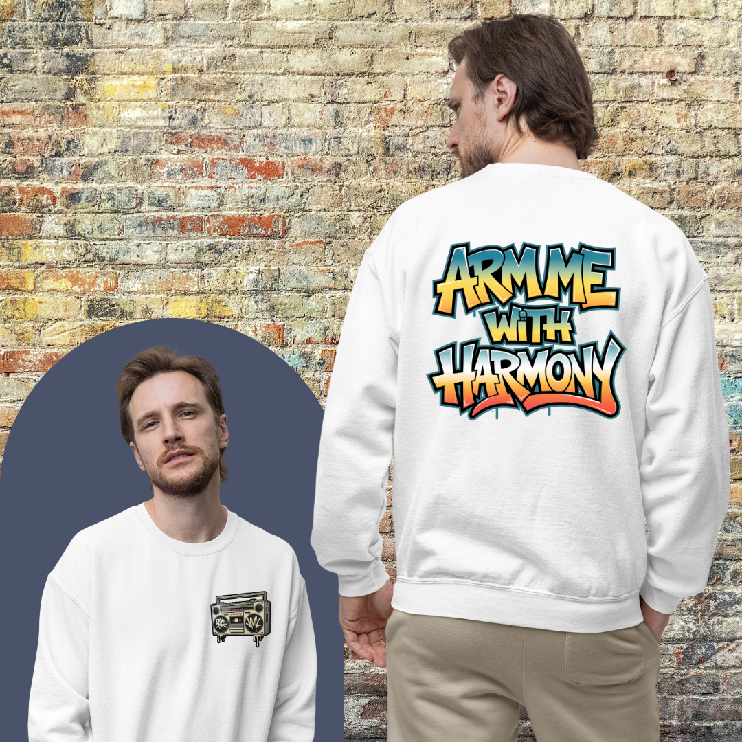 Printify Sweatshirt Arm me with Harmony - Sweatshirt