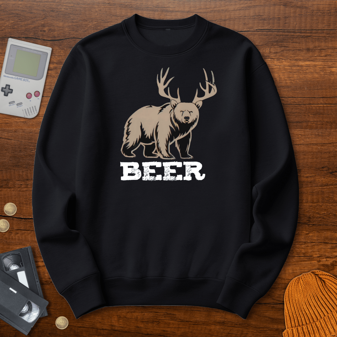 Printify Sweatshirt S / Black Beer - Sweatshirt