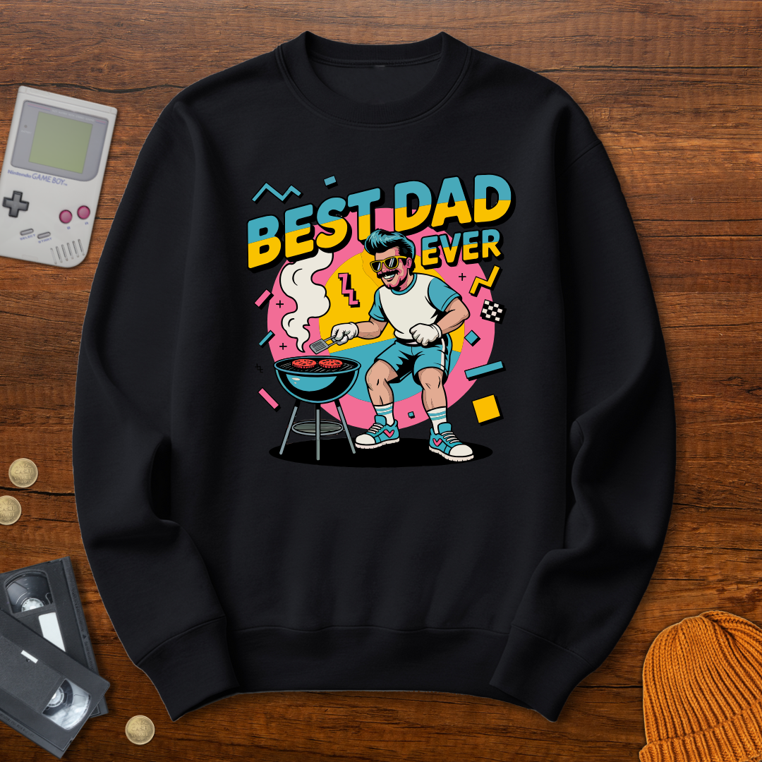 Printify Sweatshirt S / Black Best Dad Ever - Sweatshirt