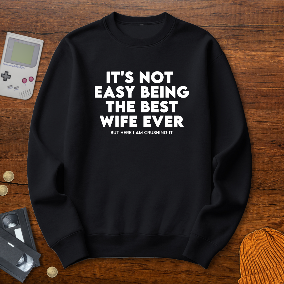 Printify Sweatshirt S / Black Best Wife - Sweatshirt