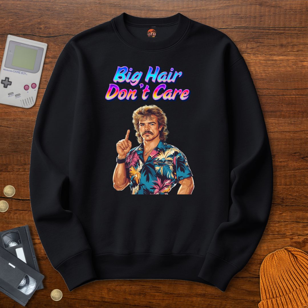 Printify Sweatshirt S / Black Big Hair - Sweatshirt