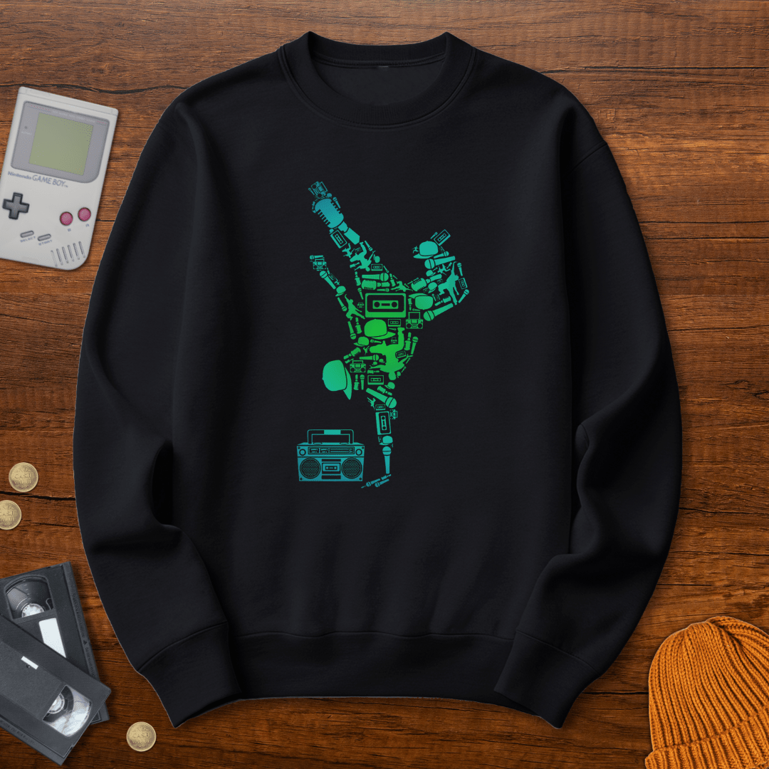 Printify Sweatshirt S / Black Breakdancer  - Sweatshirt