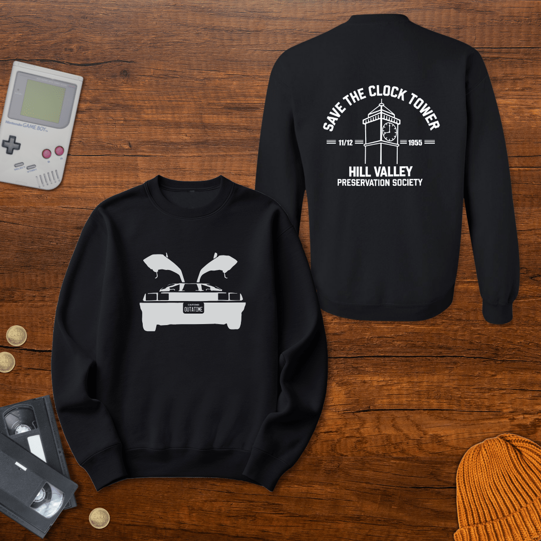 Printify Sweatshirt S / Black BTTF - Sweatshirt