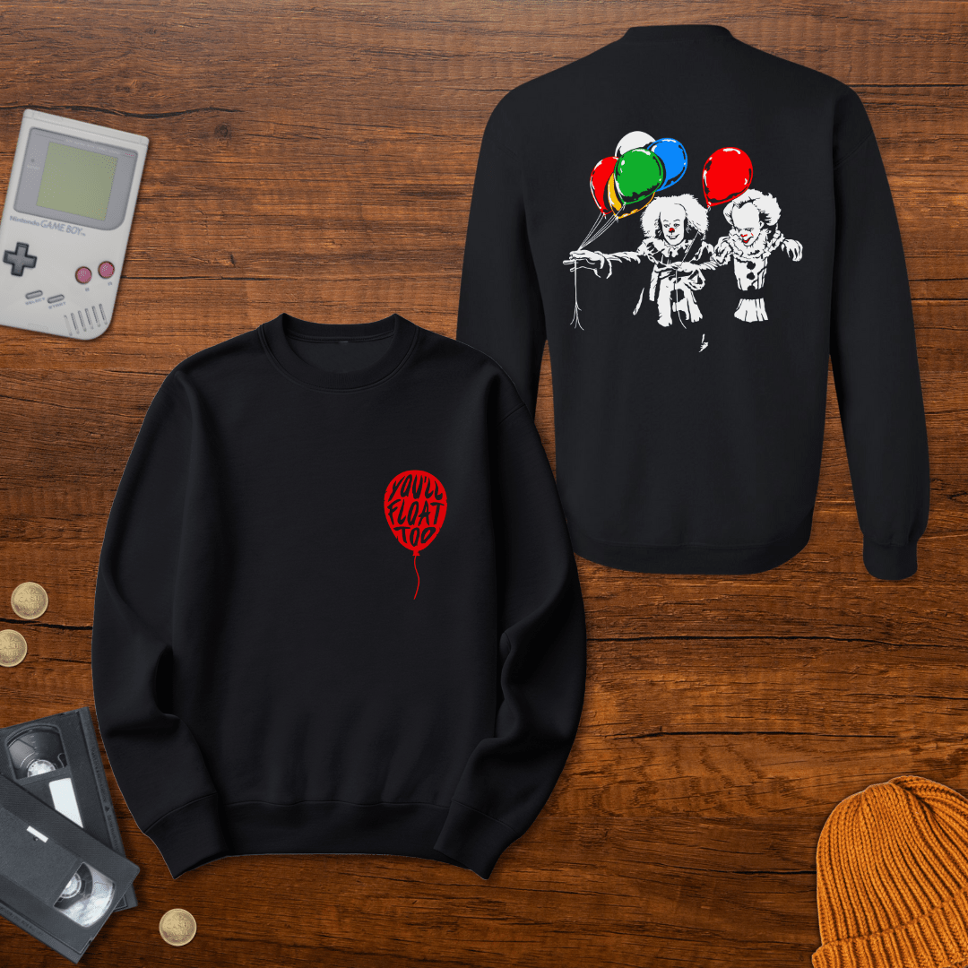 Printify Sweatshirt S / Black Clown Fiction - Sweatshirt