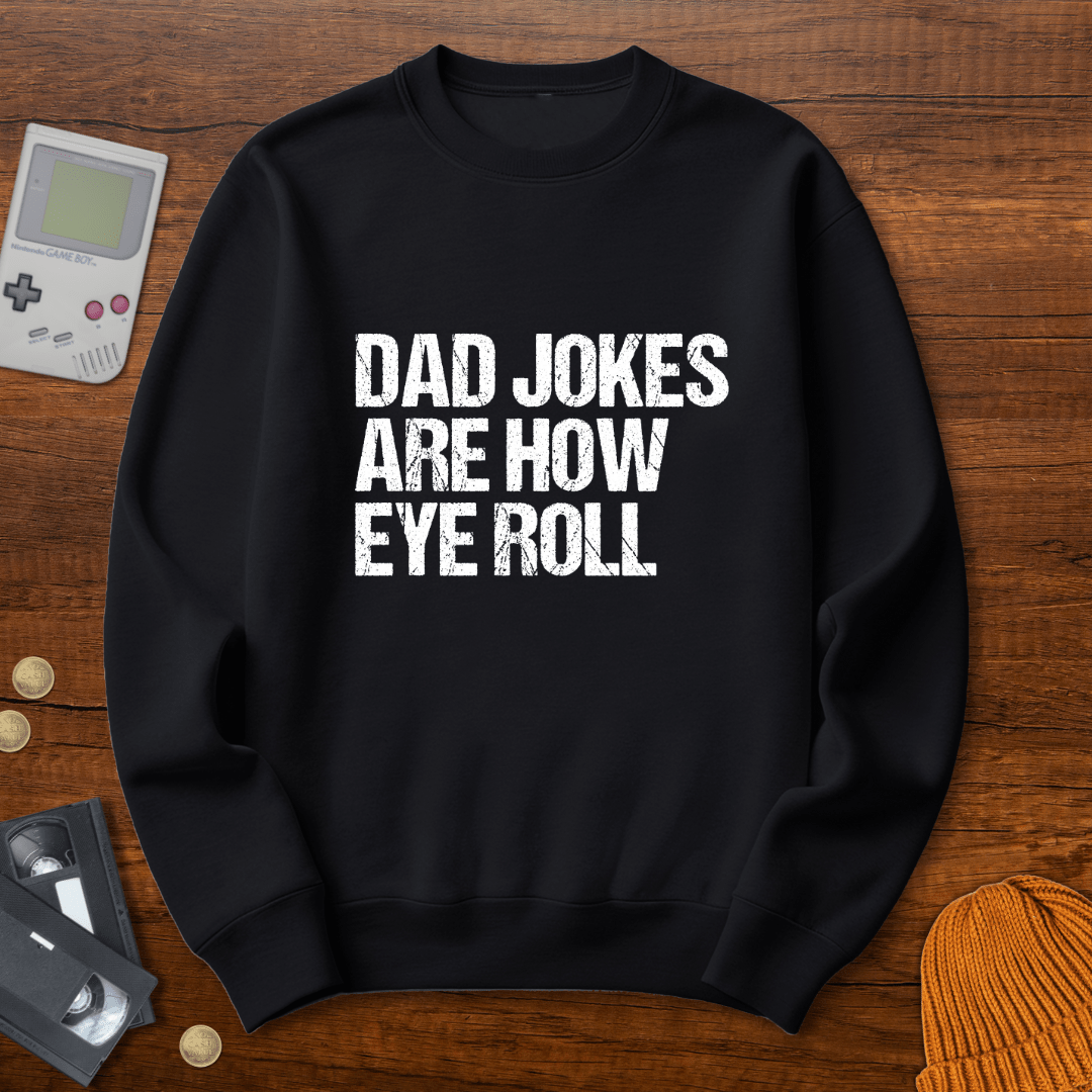 Printify Sweatshirt S / Black Dad Jokes - Sweatshirt