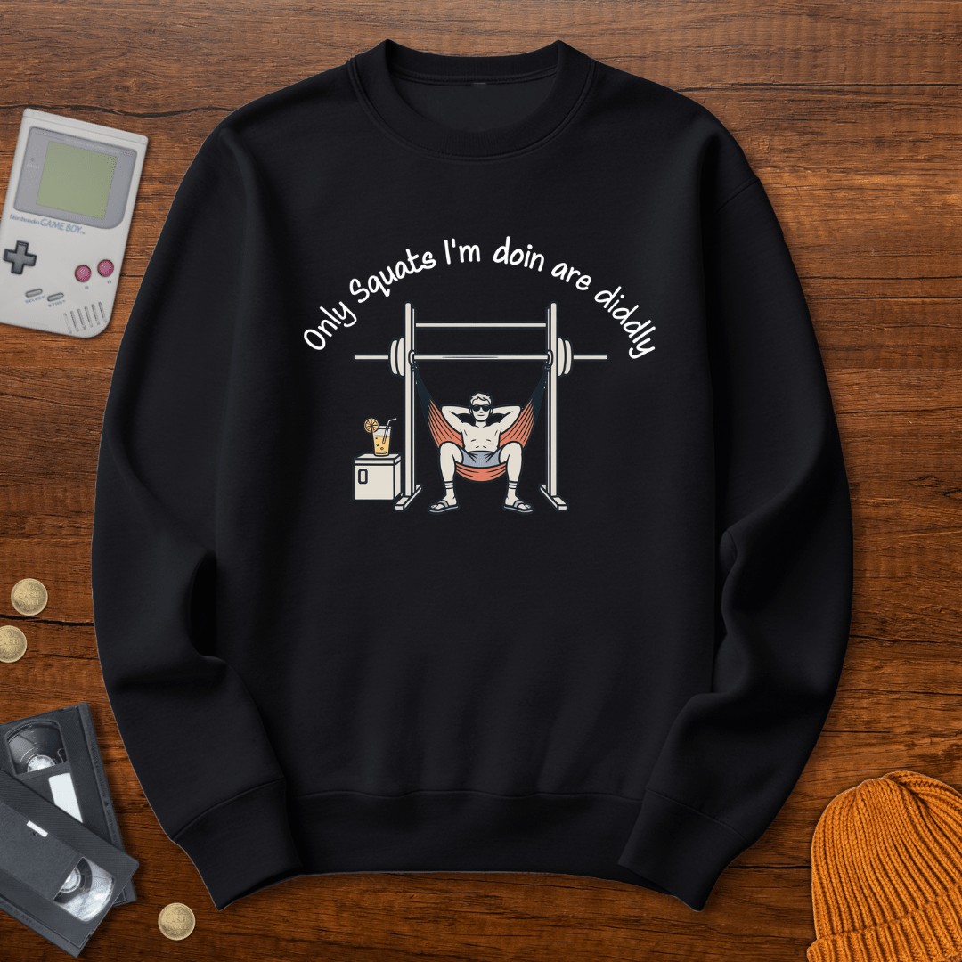 Printify Sweatshirt S / Black Diddly Squat - Sweatshirt