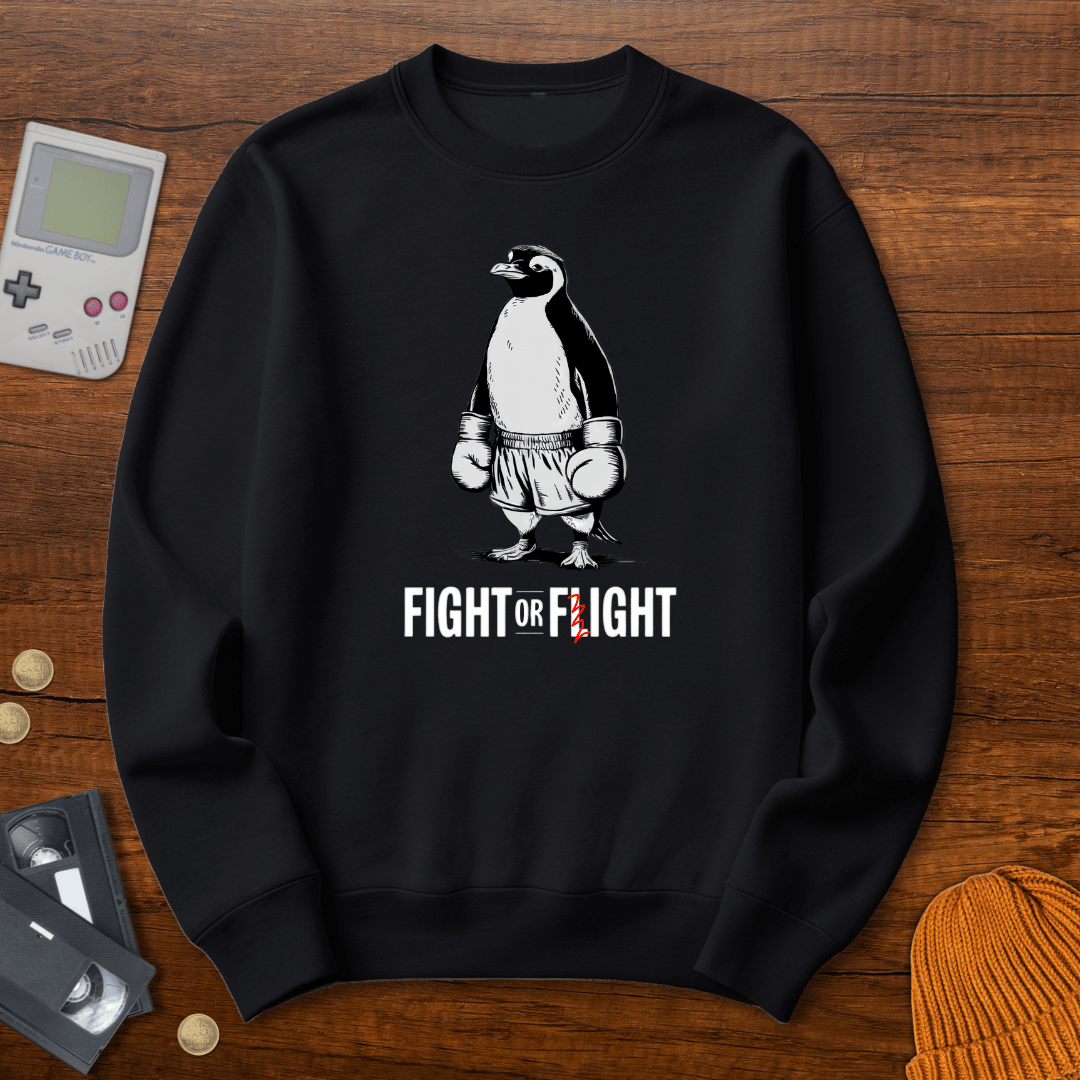 Printify Sweatshirt S / Black Fight or Flight - Sweatshirt