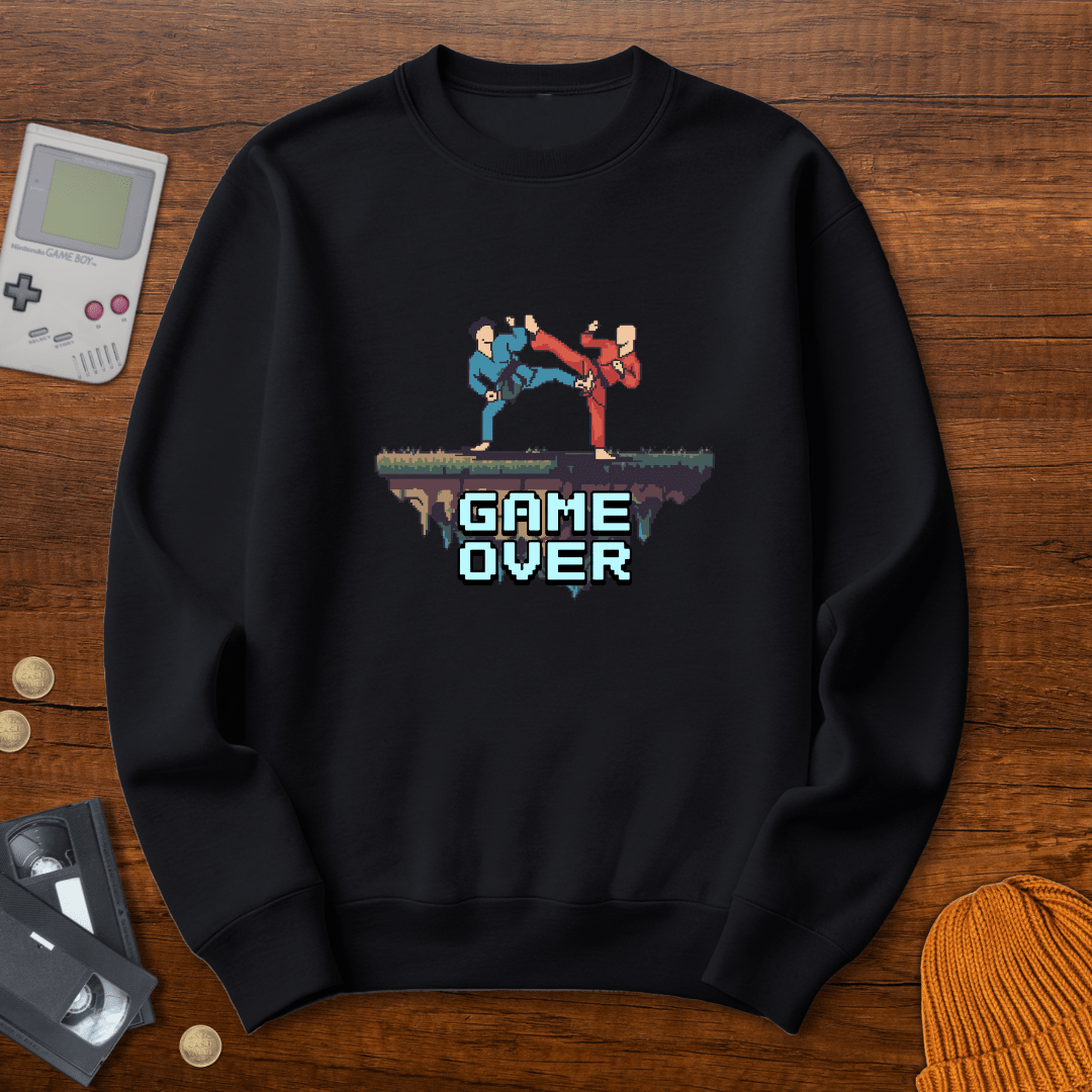 Printify Sweatshirt S / Black Game Over - Sweatshirt