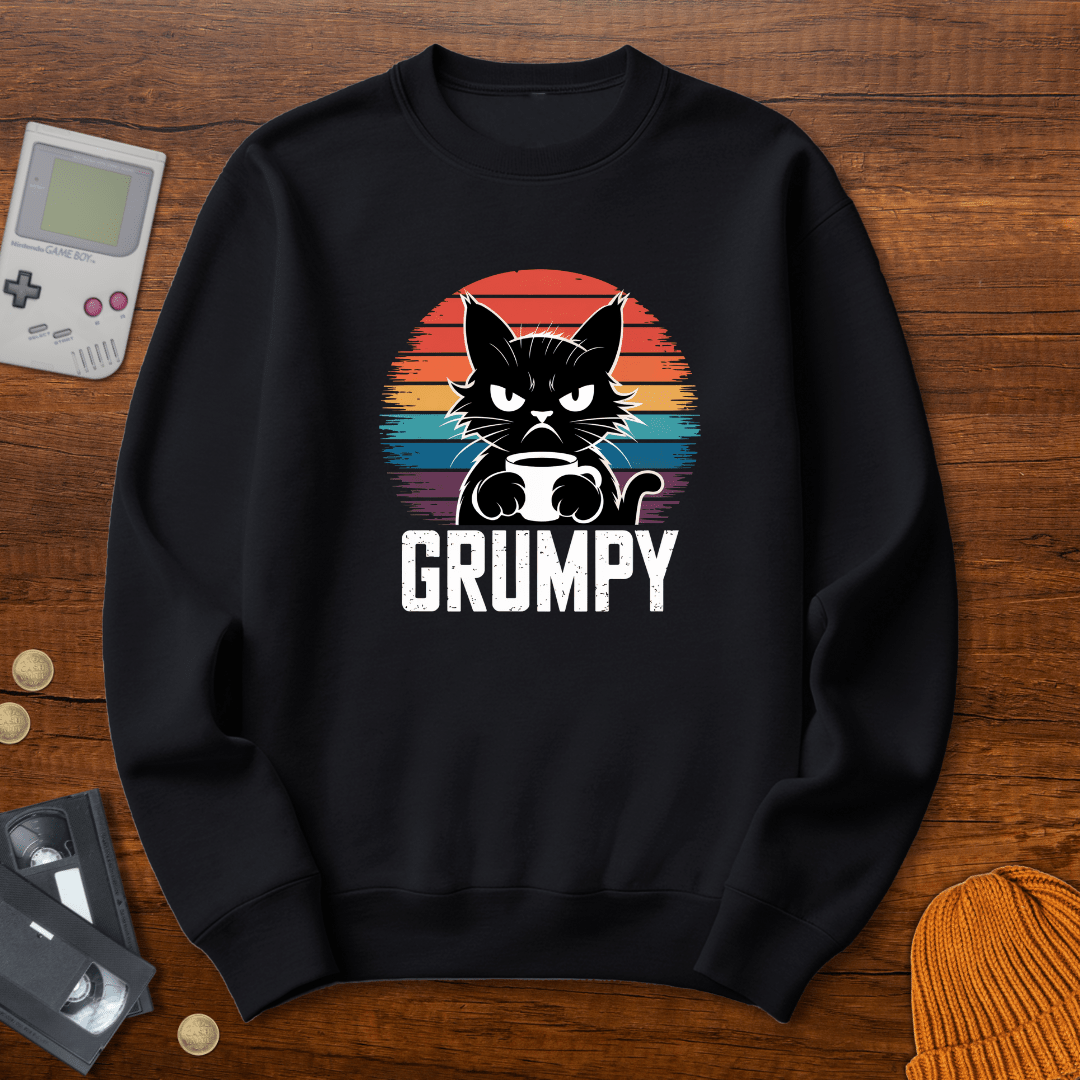 Printify Sweatshirt S / Black Grumpy - Sweatshirt