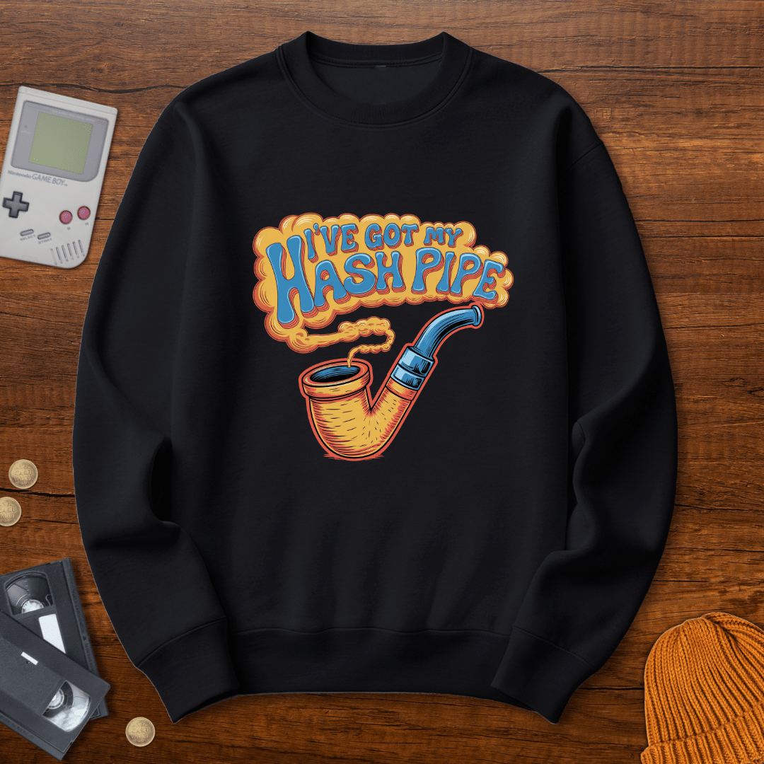 Printify Sweatshirt S / Black Hashpipe - Sweatshirt